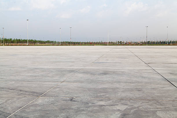 Empty large concrete area with no people