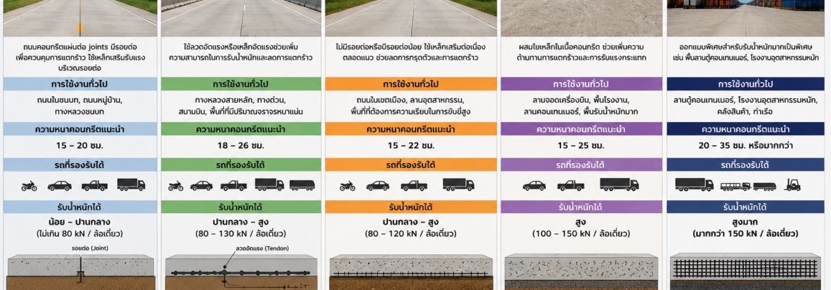 การรับน้ำหนักบนถนนคอนกรีต